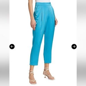 Marella Acerbi Pleated satin pants - turquoise